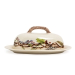 Forest Walk Butter Dish 8\ Measurements: 8\L, 4.75\W, 3.5\H
Ceramic Stoneware
Made in Portugal

Use & Care:

Oven, Microwave, Dishwasher, and Freezer Safe
